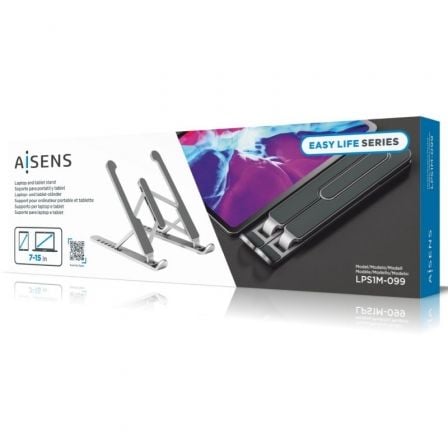 Soporte aisens lps1m-099 para portátiles/ tablets hasta 15"