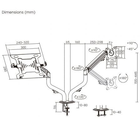 art_ais-soporte-dtl32tsr-195_3 Soporte de mesa orientable/ inclinable dtl32tsr-195 para tv y portátil de 17-32"