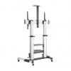 Soporte de suelo inclinable con ruedas y manivela aisens ft100te-125 para tv 60-100"/ hasta 100kg