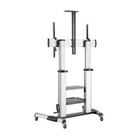 Soporte de suelo inclinable con ruedas y manivela aisens ft100te-125 para tv 60-100"/ hasta 100kg