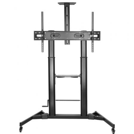 Soporte de suelo inclinable con ruedas y manivela aisens ft100te-171 para tv 60-100"/ hasta 100kg