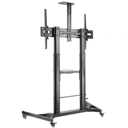 Soporte de suelo inclinable con ruedas y manivela aisens ft100te-171 para tv 60-100"/ hasta 100kg