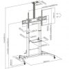 Soporte de suelo inclinable con ruedas y manivela aisens ft100te-171 para tv 60-100"/ hasta 100kg