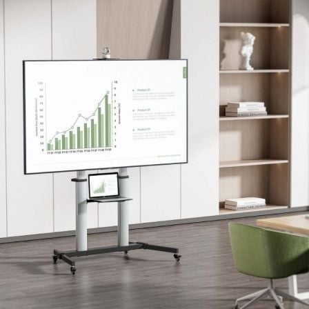 Soporte de suelo con ruedas aisens ft100te-259 para tv de 60-100"/ hasta 100kg