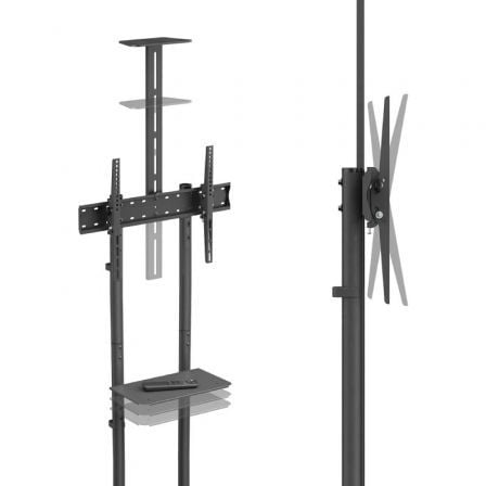 Soporte de suelo inclinable con ruedas/ soporte de cámara aisens ft70te-335 para tv 37"-70"/ hasta 45kg