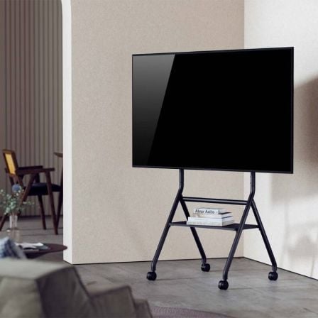 Soporte de suelo con ruedas aisens ft86fe-329 para tv de 37-86"/ hasta 80kg