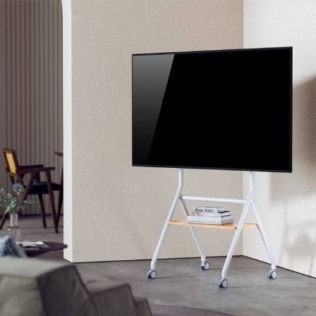 Soporte de suelo con ruedas aisens ft86fe-331 para tv de 37-86"/ hasta 50kg