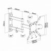 Soporte de pared extensible/ giratorio/ inclinable/ nivelable aisens wt42tsle-011 para tv de 13-42"/ hasta 20kg