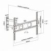 Soporte de pared giratorio/ inclinable/ nivelable aisens wt70tsle-021 para tv de 37-70"/ hasta 35kg