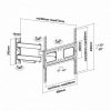 Soporte de pared giratorio/ inclinable/ nivelable aisens wt70tsle-025 para tv de 37-70"/ hasta 50kg
