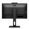 Monitor profesional aoc 24p3qw 23.8"/ full hd/ webcam/ multimedia/ regulable en altura/ negro
