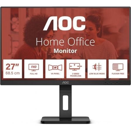 art_aoc-m-27e3qaf_1 Monitor profesional aoc 27e3qaf 27"/ full hd/ multimedia/ regulable en altura/ negro