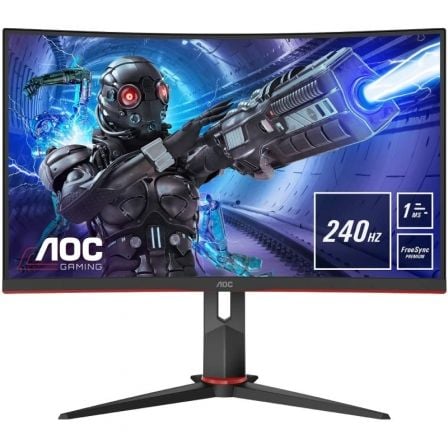 art_aoc-m-c32g2ze-bk_1 Monitor gaming curvo aoc c32g2ze 31.5"/ full hd/ 1ms/ 240hz/ va/ negro
