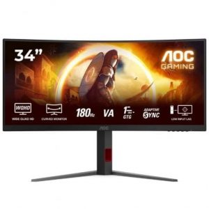 art_aoc-m-cu34g4_1 Monitor gaming ultraparonámico curvo aoc cu34g4 34"/ wqhd/ 1ms/ 180hz/ va/ regulable en altura/ negro
