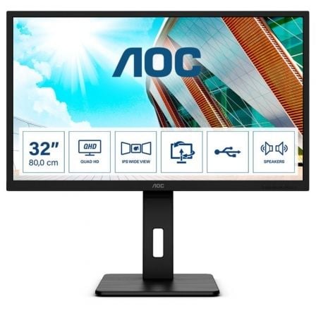 art_aoc-m-q32p2_1 Monitor profesional aoc q32p2 31.5"/ qhd/ multimedia/ negro