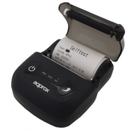 Impresora de tickets approx apppos58portable+/ térmica/ ancho papel 58mm/ usb-bluetooth/ negra