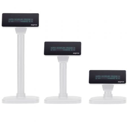 Visor tpv approx appvfd01wh/ 2 líneas/ usb