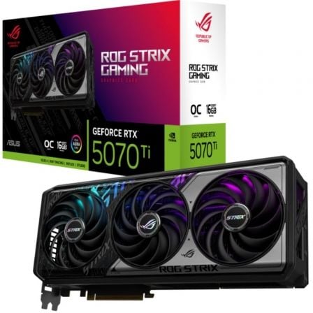Tarjeta gráfica asus rog strix oc geforce rtx 5070ti/ 16gb gddr7