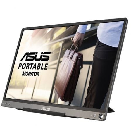 Monitor portátil asus zenscreen mb16ace 15.6"/ full hd/ plata y negro