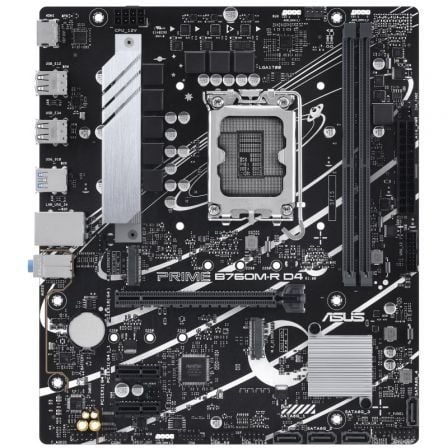 Placa base asus prime b760m-r d4 socket 1700/ ddr4/ pcie 4.0/ micro atx
