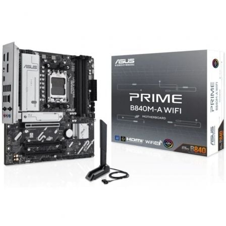 Placa base asus prime b840m-a wifi socket am5/ ddr5/ pcie 4.0/ micro atx