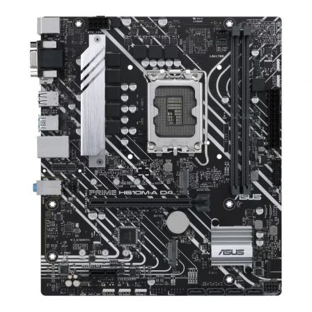 Placa base asus prime h610m-a d4-csm/ socket 1700/ ddr4/ pcie 4.0/ micro atx