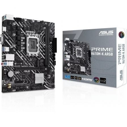 art_asu-pb-prime-h610m-k-argb_1 Placa base asus prime h610m-k argb socket 1700/ ddr5/ pcie 4.0/ micro atx