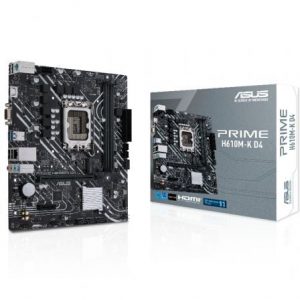 Placa base asus prime h610m-k d4/ socket 1700/ ddr4/ pcie 4.0/ micro atx
