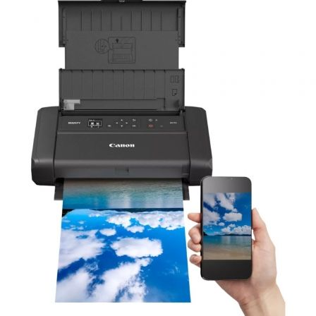 Impresora portátil canon maxify bx110 wifi/ negra