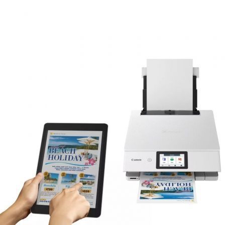 Multifunción fotográfica canon pixma ts8751 wifi/ dúplex/ blanca