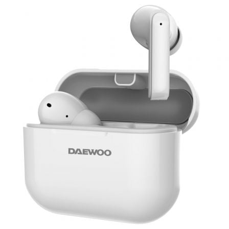 Auriculares bluetooth daewoo dw2005 con estuche de carga/ autonomía 6h/ blancos