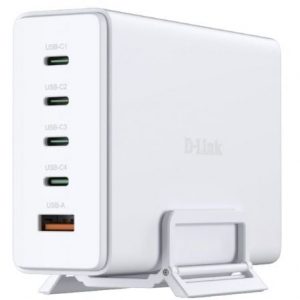 Cargador sobremesa gan d-link dcf-241/e/ 4xusb tipo-c/ 1xusb/ 240w