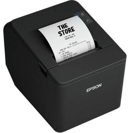 Impresora de tickets epson tm-t20iv/ ancho papel 80mm/ usb-rs232/ negra