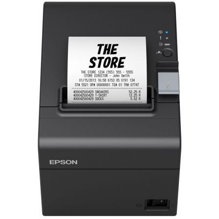 Impresora de tickets epson tm-t20iii/ térmica/ ancho papel 80mm/ usb-rs232/ negra