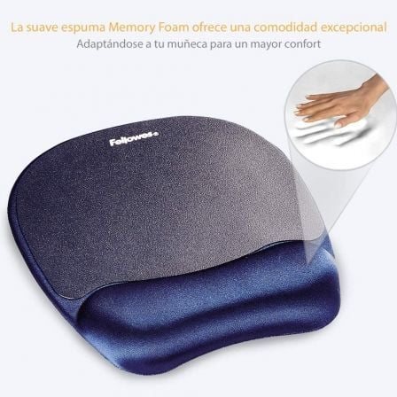 Alfombrilla ergonómica fellowes 9172801/ 20 x 196 x 230mm/ azul