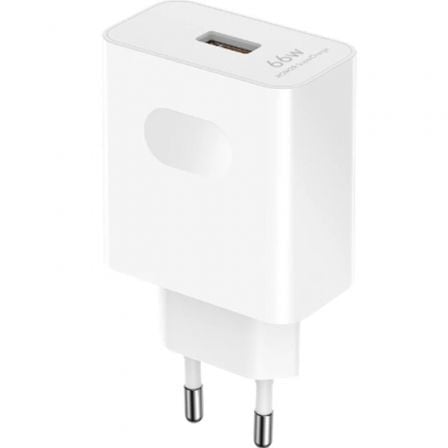 Cargador de pared honor supercharge power adapter (max 66w) white/ 1xusb/ 66w/ blanco