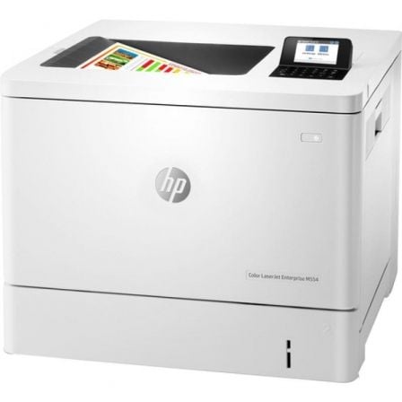 Impresora láser color hp laserjet enterprise m554dn dúplex/ blanca