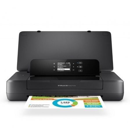 Impresora portátil hp officejet 200 wifi/ negra