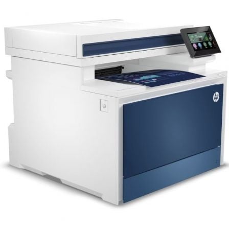 Multifunción láser color hp laserjet pro 4302fdw/ wifi/ fax/ dúplex/ adf/ blanca y azul