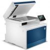Multifunción láser color hp laserjet pro 4302fdw/ wifi/ fax/ dúplex/ adf/ blanca y azul