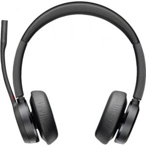 Auriculares inalámbricos poly voyager 4320-m para microsoft teams + adaptador bt700 + base de carga/ con micrófono/ bluetooth/