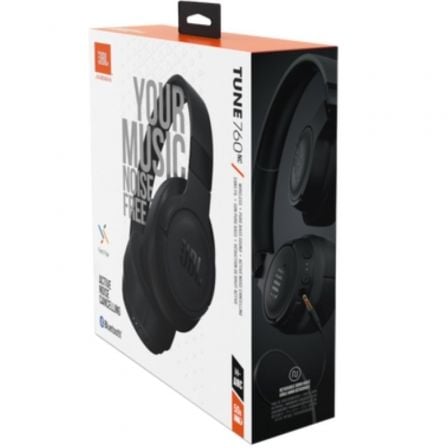 Auriculares inalámbricos jbl tune 760nc/ con micrófono/ bluetooth/ negros