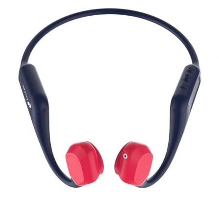 Auriculares inalámbricos deportivos de conducción ósea leotec osea kuri/ con micrófono/ bluetooth/ azules y rojos