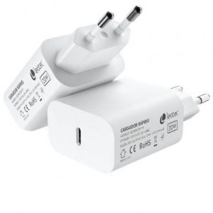 Cargador de pared leotec lecsph20w1w/ 1xusb tipo-c/ 20w