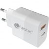 Cargador de pared gan leotec lecsph30w2w/ 1xusb tipo-c/ 1xusb/ 30w