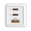 Cargador de Pared GaN Leotec LECSPH65W3W/ 2xUSB Tipo-C/ 1xUSB/ 65W