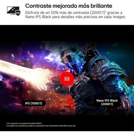 Monitor gaming lg ultragear 27g850a-b 27"/ 4k/ 1ms/ 240hz/ ips/ regulable en altura/ morado grisáceo