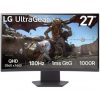 Monitor gaming curvo lg ultragear 27gs60qc-b 27"/ qhd/ 1ms/ 180hz/ va/ negro
