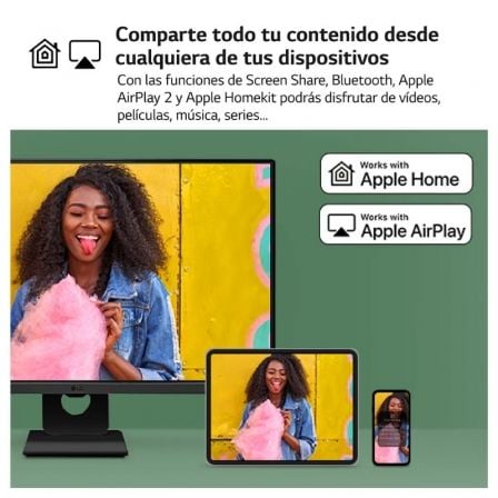 Smart monitor lg myview 27sr50f-b 27"/ full hd/ multimedia/ smart tv/ negro