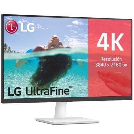 Monitor polivalente lg ultrafine 27us500-w 27"/ 4k/ multimedia/ blanco